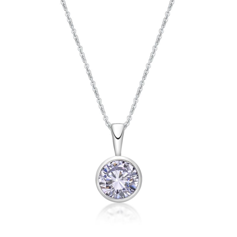 Picture of JUNE           , 5mm BEZEL PENDANT with CHAIN
